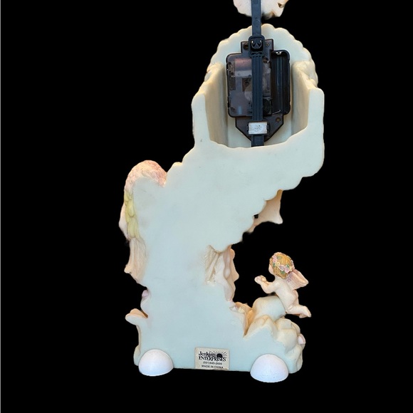 Vintage Angels in the Clouds Clock working 14” tall x 6” wide - Picture 8 of 8